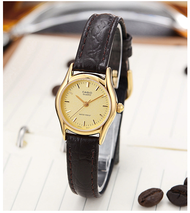 CASIO นาฬิกาข้อมือผู้หญิง รุ่น LTP-1094Q-9ARDF สายหนัง สีน้ำตาล (สินค้าขายดี)  ของแท้ 100% รับประกันสินค้า1 ปีเต็ม