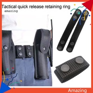 [AM] Belt Keepers Belt Loop Buckles 4pcs Tactical Belt Holder Retainer Double Snaps Lightweight Util