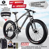 MONTBIKE KAIMARTE Snow Bike 26" Wheels Fatbike 21 Speeds Mountain Bike Bicycle Basikal Dewasa Basikal Murah