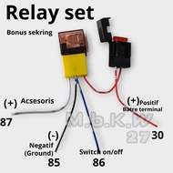 Relay Set + Socket + Fuse + Relay cable set horn lamp fuse relay motor