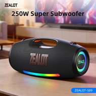 ZEALOT S89 Portable Bluetooth Speaker 250W Heavy Bass TWS Pairing RGB Light With Dual Wireless Micro