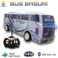 8T Mainan Mobil Remote Control Bus Basuri 6176D dengan Lampu dan Suara Telolet Asli