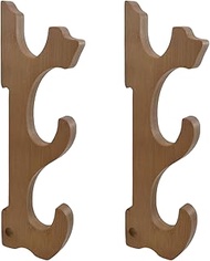 HEVSTIL Sword Wall Mount – 3-Tier Wooden Display with Velvet Pads – 9.4" Wall Bracket for Swords – E