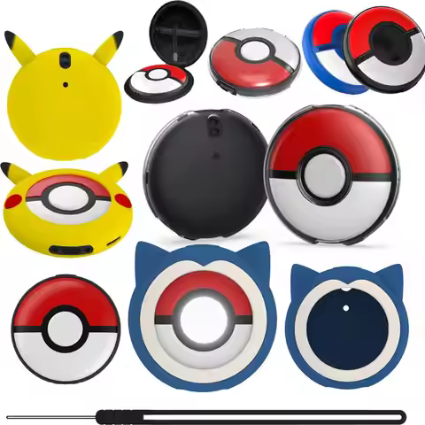 Silicone Case for Poké mon GO Plus + Cartoon Protective Case Shockproof Hard Shell Cover with Hand R