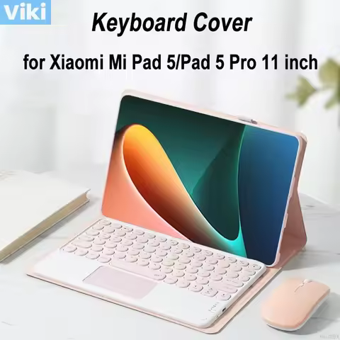 For Xiaomi Mi Pad 5 11 Inch Case, Detachable Bluetooth Keyboard Cover for Xiaomi Mi Pad 5 Pro