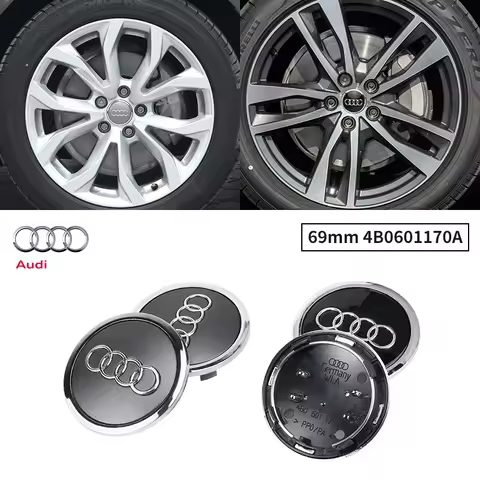 4Pcs Car Wheel Hub Center Caps 60mm 61mm 68mm 69mm Rim Cover for Audi 8P 8V 8L A8 TT Q3 Q5 Q7 A1 C6 