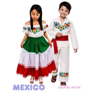 Mexico Mexican Dance Costume for Kids UN DAY United Nation Costume