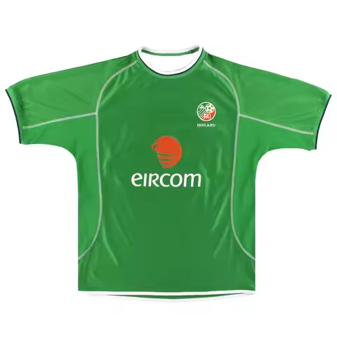 Men's Retro Ireland Football Inspired Quick Dry Breathable Soccer Jersey Casual Short Sleeve Crew Ne