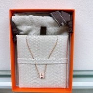 全新✨Hermes mini pop h necklace 粉紅玫瑰金項鍊