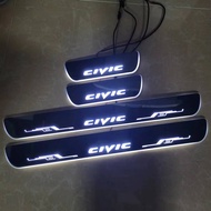 Honda Civic FB FC FD FE 4pcs Acrylic Moving LED Welcome Pedal Car Scuff Plate Pedal Door Sill