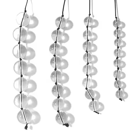 Crystal Glass Anal Pull Beads Vaginal Balls Butt Plug Toys BDSM Massager Beads Inserted Plug Erotic 