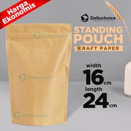 STANDING POUCH NON-WINDOW ZIPLOCK KRAFT PAPER Economical 16X24