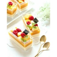 1 pc Jelly Cup / Rectangular Pudding Cup / Pudding Cup / Acrylic / Pudding Cup / Sauce Cup / Party G