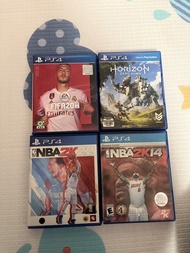 PS4 遊戲合集 FIFA 20, NBA 2K22, Horizon Zero Dawn, NBA 2K14