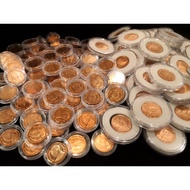 2pcs Thailand 25 satang & 2pcs Malaysia 1 cent