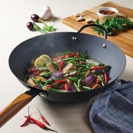 Tramontina 36cm (14 inches) Carbon Steel Wok – High Heat Stir-Fry Pan for Asian Cooking