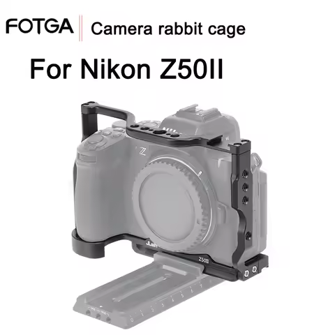 FOTGA Z50II Camera Cage Protection Frame For Nikon Z50 II SLR Cold Shoe Mount Vertical Shooting Moni