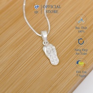 Dây Chuyền Bạc S925 Mặt Chiếc Dép Thời Trang Vòng Cổ Nữ JQN Cam Kết Bạc Thật