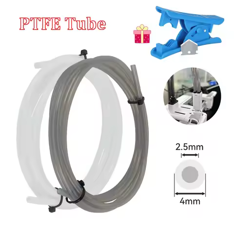 For Bambu Lab Ptfe Tube 2.5mm 4mm P1S P1P AMS A1 Mini 3D Printer Teflonto Pipe X1C Bambulab Ptfe Con