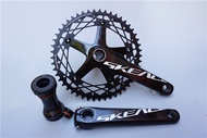 Skeace Solid 49T Crankset 1X Single Speed Fixed Gear Bike Crankset Spider Net ChainRing 165mm Crank 