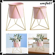 [ Plant Holder Stand Flower Pot Decor ,Round ,Geometric Flower Pot Shelf Flower Basket for Home Living Room Patios