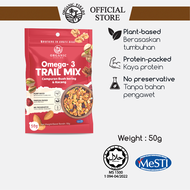 ORGANIC FIELDS Omega-3 Trail Mix | Fruits & Nuts Trial Mix Pack | Fresh & Natural Ingredients