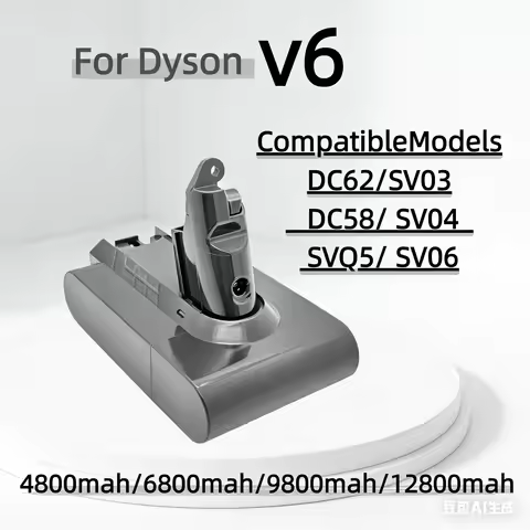 12800mAh Li-ion Battery For Dyson V6 DC59 DC62 21.6V Vacuum Cleaner Replacement 18650 battery