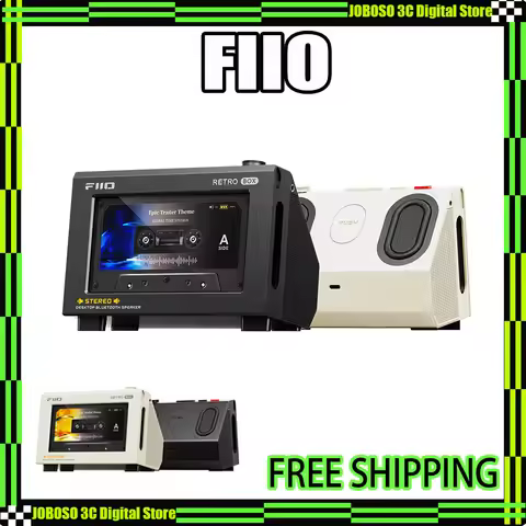 Fiio Retro Box Bluetooth Speakers LADC Magnetic Tape Style Stereo Desktop Speaker USB Decoding for F