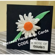 Handmade (Small card ~ 6.4x6.4cm) Mini Card - Get well soon / speedy recovery card