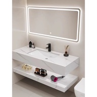 {SG Sales}Vanity Cabinet Bathroom Cabinet Bathroom Mirror Double-Layer Bathroom Cabinet Mirror Cabinet Set Bathroom Table Modern Wash up Sink Vanity Cabinet  Bathroom Cabinet