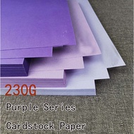 230g Purple series Card Paper thick Stationary Cardboard Craft Kid DIY A4 A3 Cardstock Jam Paper for