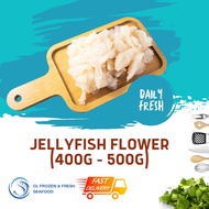 Fresh Halal Jellyfish Flower / Bunga Obor-Obor (400g - 500g) | Fresh Food | Steamboat Food | Snack |