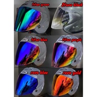 ARC RITZ VISOR 2TONE BLACK TINTED GOLD RAINBOW  2TONE REVO BLUE