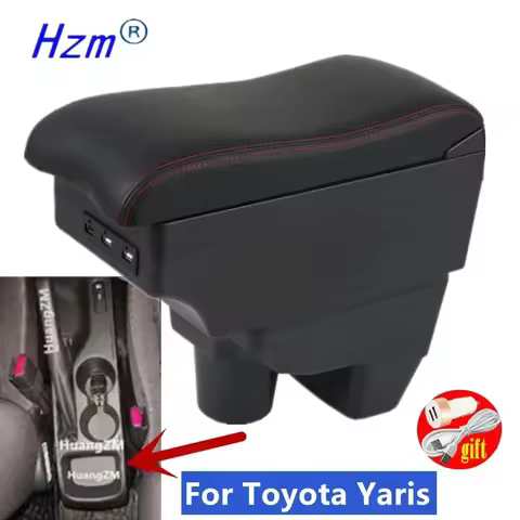 For Toyota Yaris armrest box For toyota yaris GR car armrest box storage Box USB charging Car Access