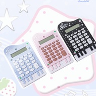 ELLSWORTH Piano Shape Calculator, ABS Portable Mini Calculator, Cute Musical Note Printed Lightweigh
