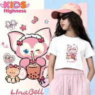 (24 Hours Delivery) Cotton 1 In 2026! Girls Short Sleeve T-Shirt Print K76