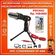 Microphone Condenser Stand Mic SF-666 Mikrofon Kondenser Studio Meja Desktop SF666