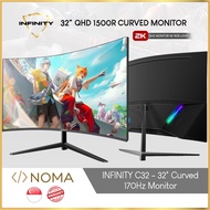 ♛★INFINITY G32" QHD 1500R Curved Gaming Monitor | VA Panel | 144Hz 1ms | AMD FreeSync ★LOCAL STOCK &amp; WARRANTY★♛