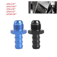 6AN 8AN 10AN Male Flare to 3/8" 5/16" 1/2" Hose Barb Straight Fittings Oil Fuel Hose Line Adapter Pi