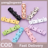 YANGWEN Colorful Metal Spiral Rings 3 Holes Binder Clip For Diary Notebook Planner Binder Clip File 