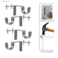 HUBERT Curtain Rod Holder, Quick Hang Adjustable Screwless Curtain Rods Brackets, Hardware Holder No Damage With Screw Durable Support Bracket Home Window and Door Frame