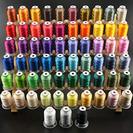 New brothread 63 Brother Colors Polyester Embroidery Machine Thread Kit 500M 550Y Each Spool for Brother Babylock Janome Singer