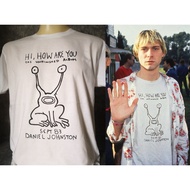 เสื้อวงนำเข้า Kurt Cobain Hi How Are You Nirvana Grunge Retro Style Vintage T-shirt พรีเมี่ยม