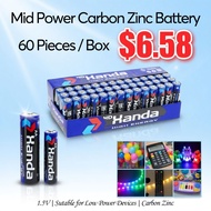 HANDA AA /AAA Carbon Battery 60pcs Box | 1.5V | Mid Power | Everyday Devices