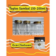 150-200ml Sambal Jar Free Cardboard Packing 150ml Sambal Jar/ 200ml Sambal Jar/ Plastic Jar/ Depok P