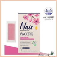 [Nair] Hair Remover Wax Strips | Legs and Body Hair Removal Wax Strips | 40 Strips + 4 Post Wipes
