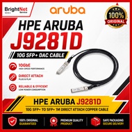 HPE Arubaa - J9281D - 10G SFP+ to SFP+ 1Mtr DAC (Direct Attach Copper) Cable