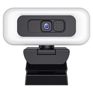 4K HD Webcam with Fill Light & Privacy Cover Auto Focus for Video Conference Live Streaming
