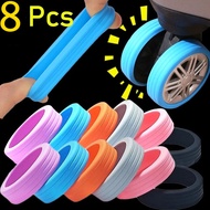 Silicone Suitcase Wheel Covers - Noise-Reducing Caster Protectors for Silent Travel Luggage
