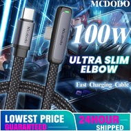 Mcdodo Cable Type C Fast Charging 100W Flat Gaming Charging USB To Type C 90 Degree Kabel Cas 1.2M C
